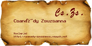 Csanády Zsuzsanna névjegykártya