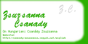 zsuzsanna csanady business card